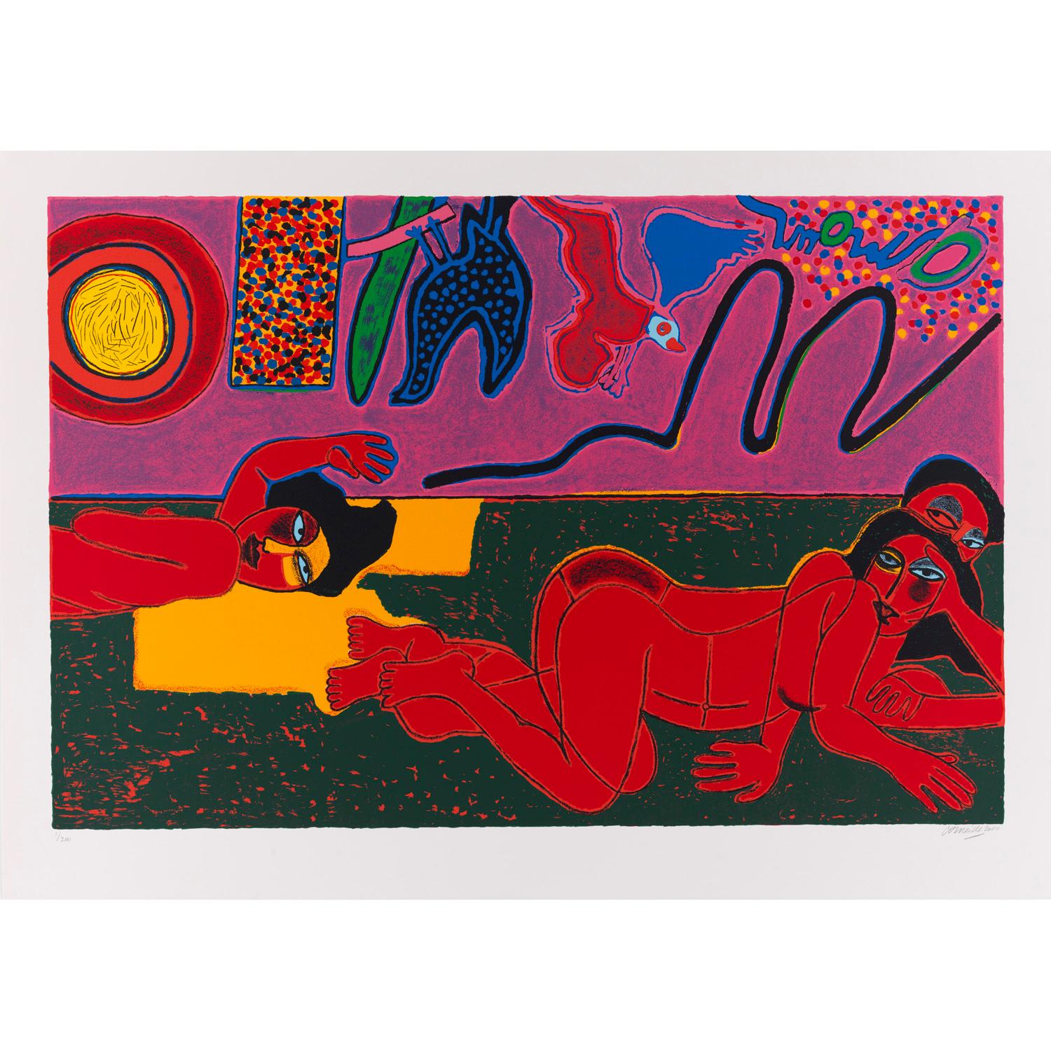 Corneille Figurative Print - Amour partout