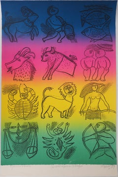 Astrology: The Twelve Signs of the Zodiac - Original Handsigned Lithograph