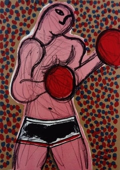 La bataille sur la lune - Lithographie N 1