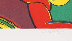 Elle se Donne a l'Ete, Psychedelic Nude Lithograph by Corneille