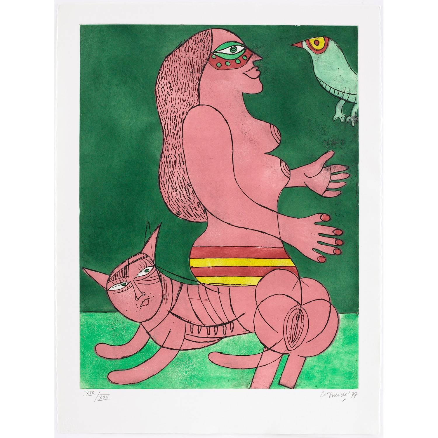 Femme et faune familière  For Sale 2