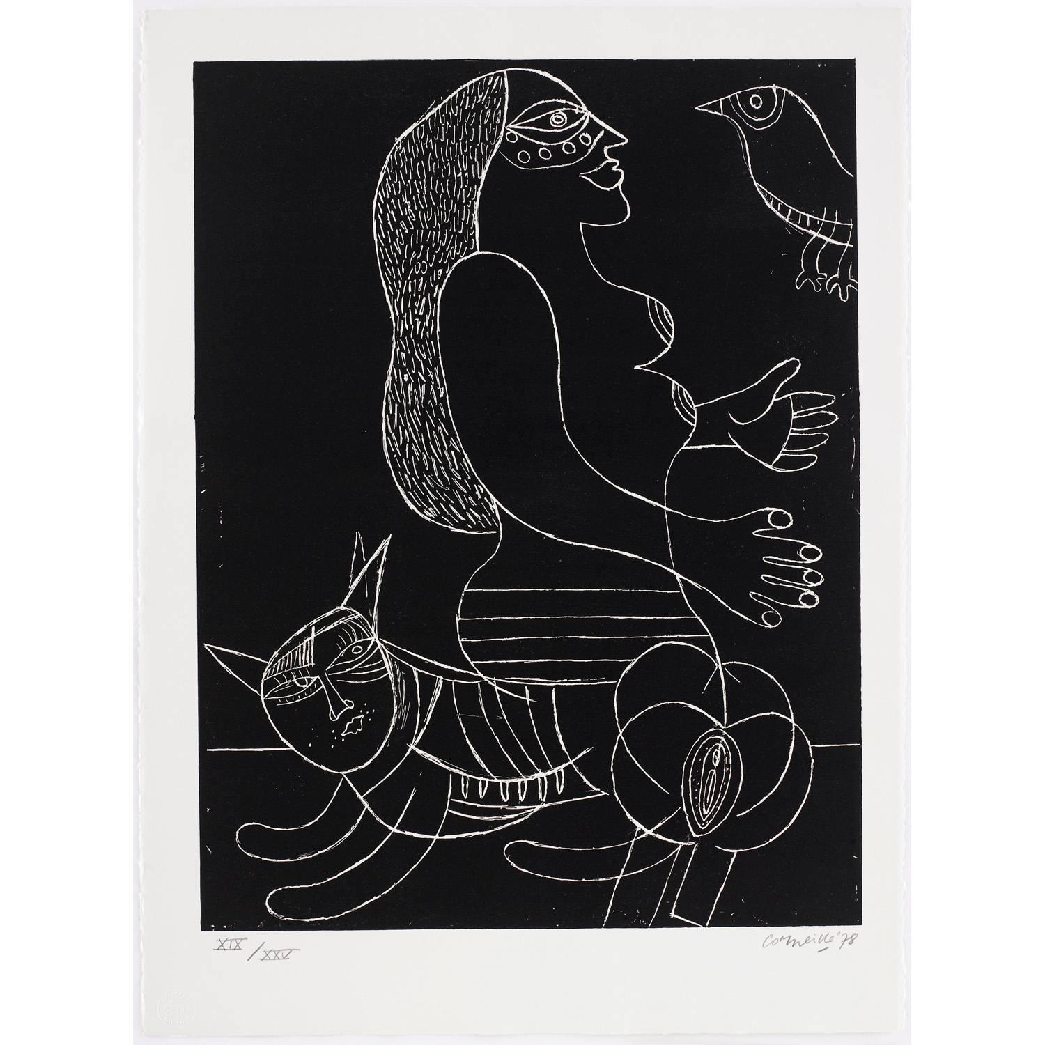 Femme et faune familière  For Sale 3