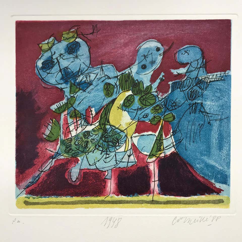 Guillaume Corneille 1948 Aquatinte / eau forte