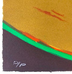 LE VOYAGE de L'OISEAU Signed Lithograph, Reclining Nude, Exotic Orange Bird