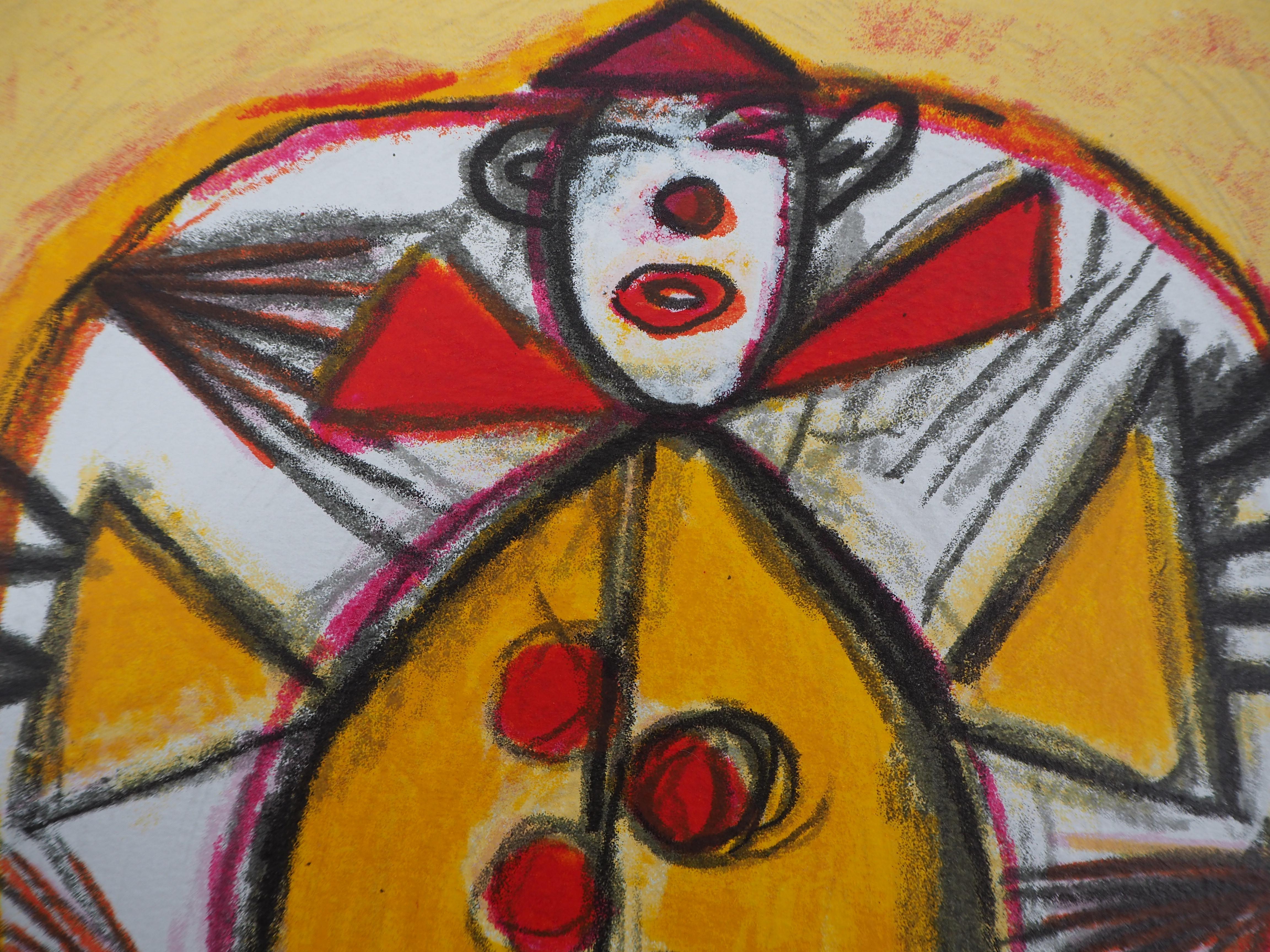 Corneille
Kleiner Clown in Rot und Gelb

Original-Lithographie 
Handsigniert
Gerechtfertigte EA
Auf Pergament 40 x 31,5 cm (ca. 16 x 12,5 Zoll)

Ausgezeichneter Zustand