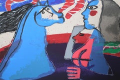 Surrealistische Lithographie von Corneille, Louis Carroll