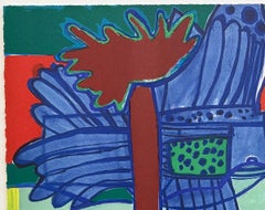 L'Ouverture Sur L'Été, Hand Drawn Lithograph, Reclining Nude, Exotic Bird, Sun