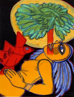 Nude and Red Bird