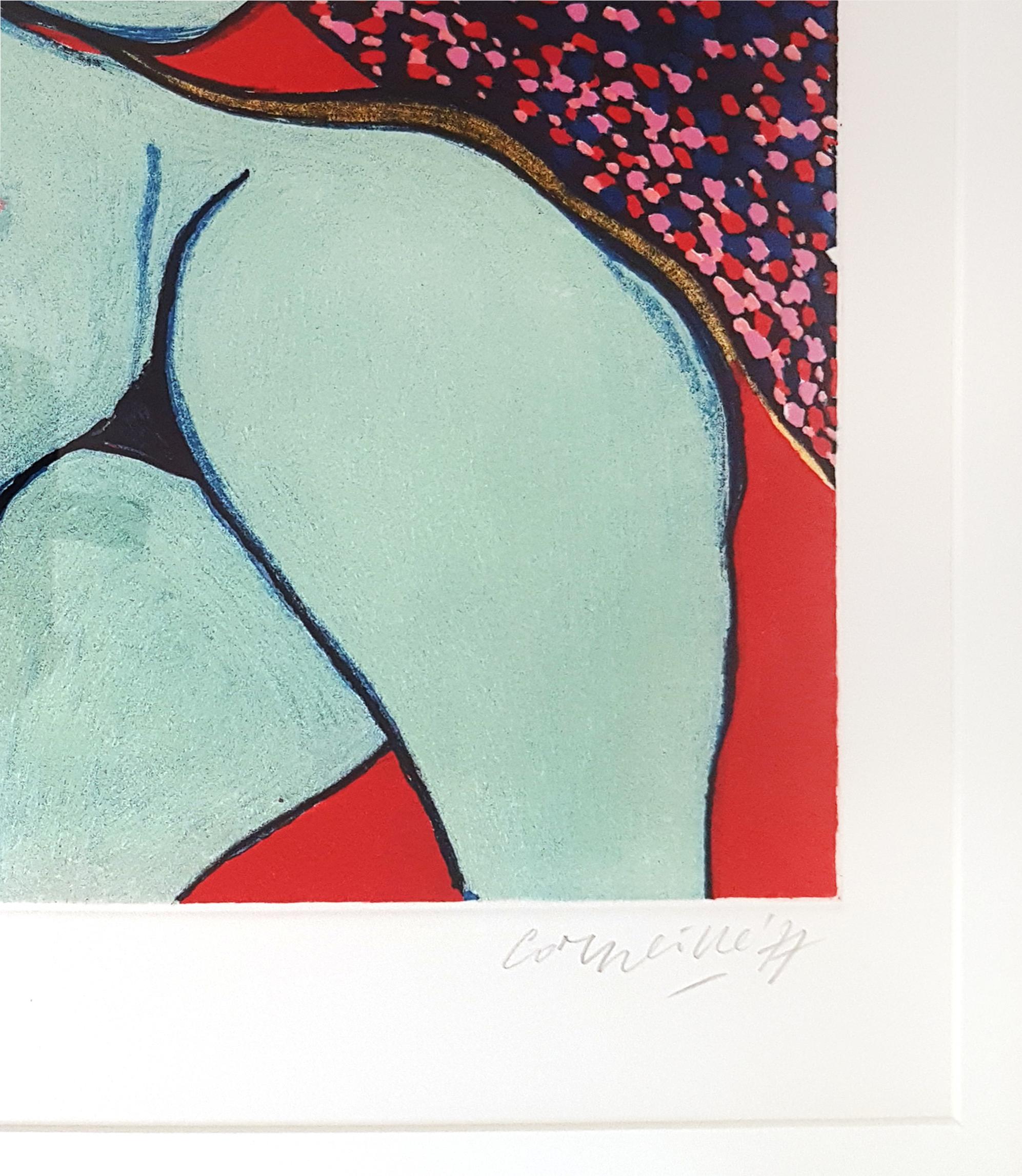 Nude - Original Lithograph by G. Corneille - 1977 1