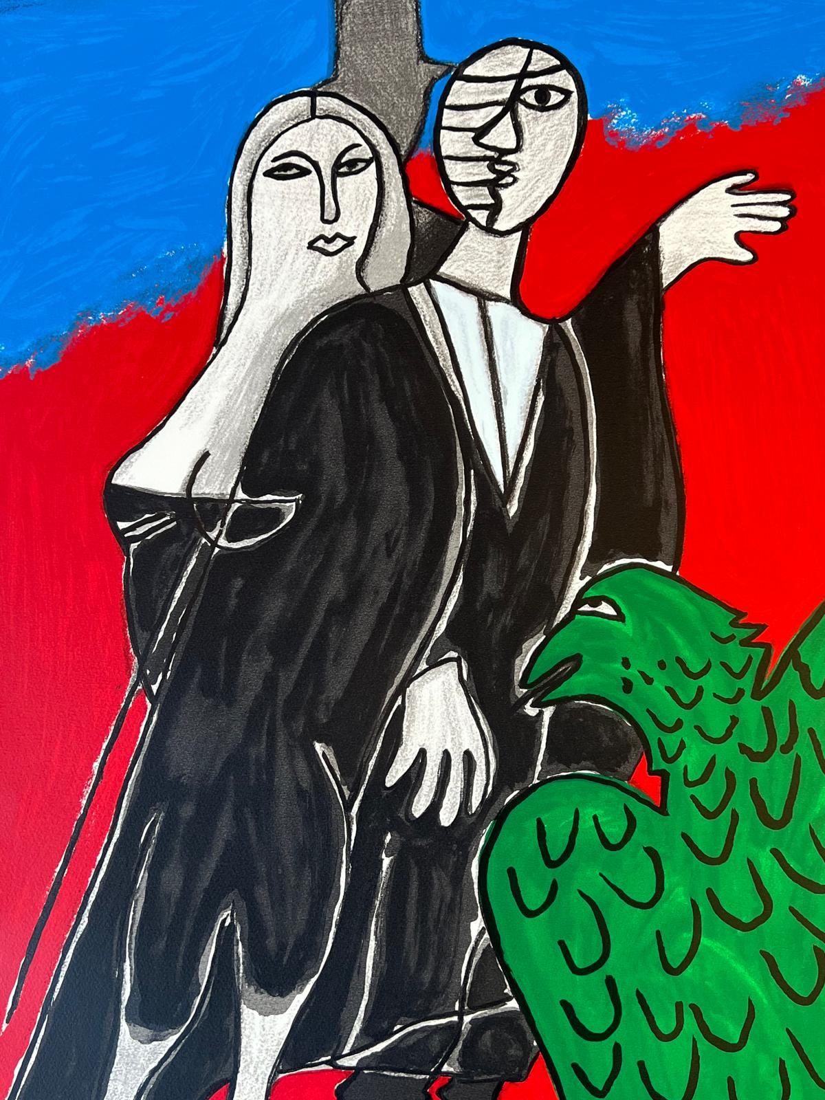 Phantom of Opera - Black Abstract Print by Corneille
