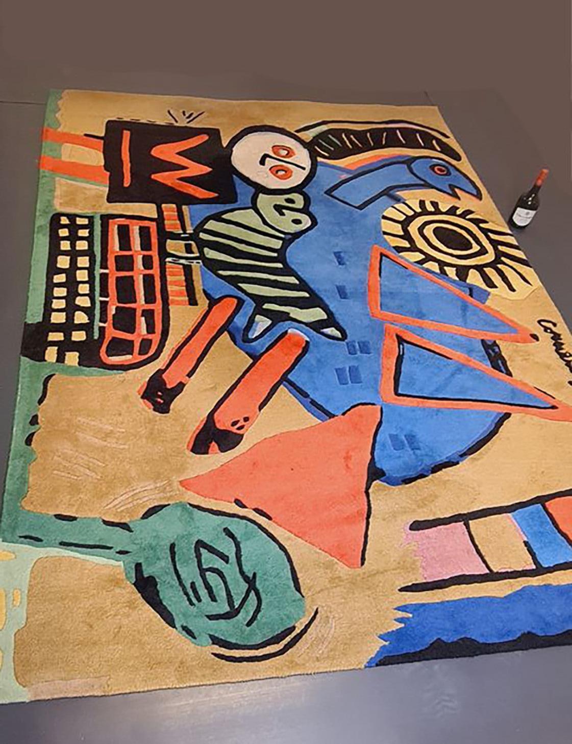 Corneille Wool Carpet, 1980 In Good Condition For Sale In Saint Ouen, FR