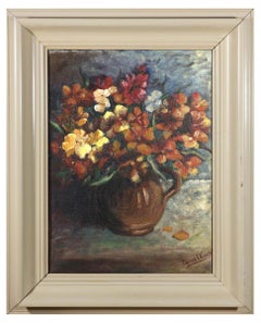 Cornel Kwint (1899-1996) - Signed & Framed Mid 20th Century Oil, Flowers in Vase