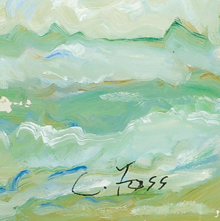 Big Wave (Blau), Landscape Painting, von Cornelia Foss