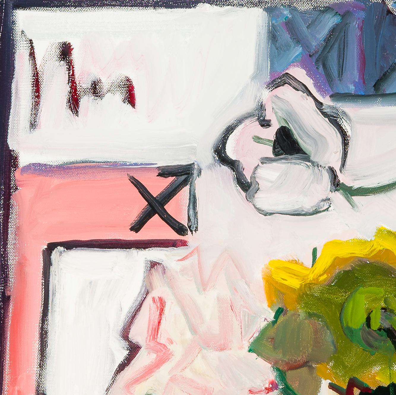 Im Studio (Beige), Still-Life Painting, von Cornelia Foss