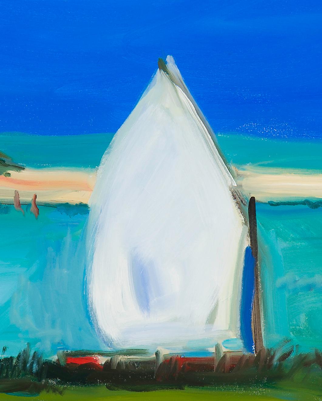 Zwei Segelboote – Painting von Cornelia Foss