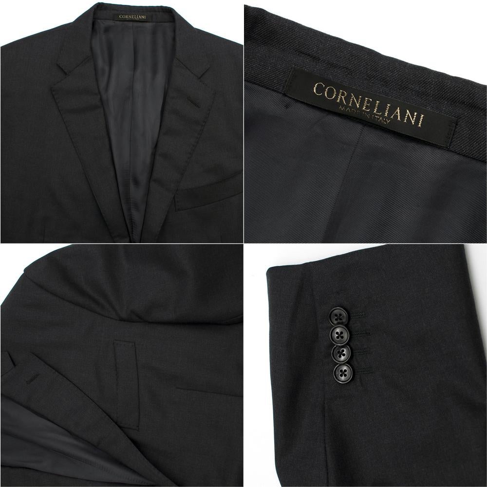 Corneliani Anthracite Grey Single Breasted Suit SIZE 52 For Sale 2