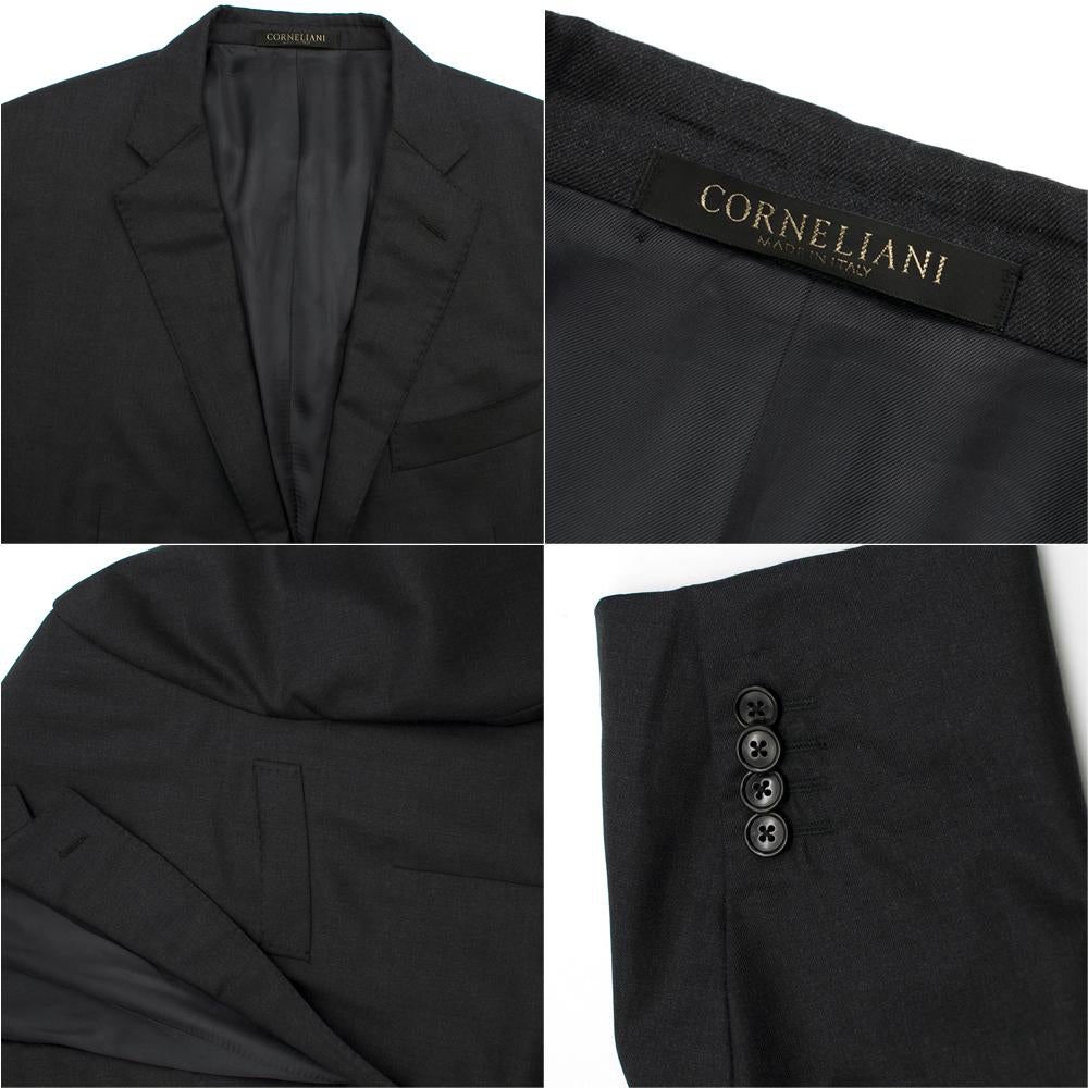 Corneliani Anthracite Grey Single Breasted Suit - Size EU 52 In Excellent Condition For Sale In London, GB