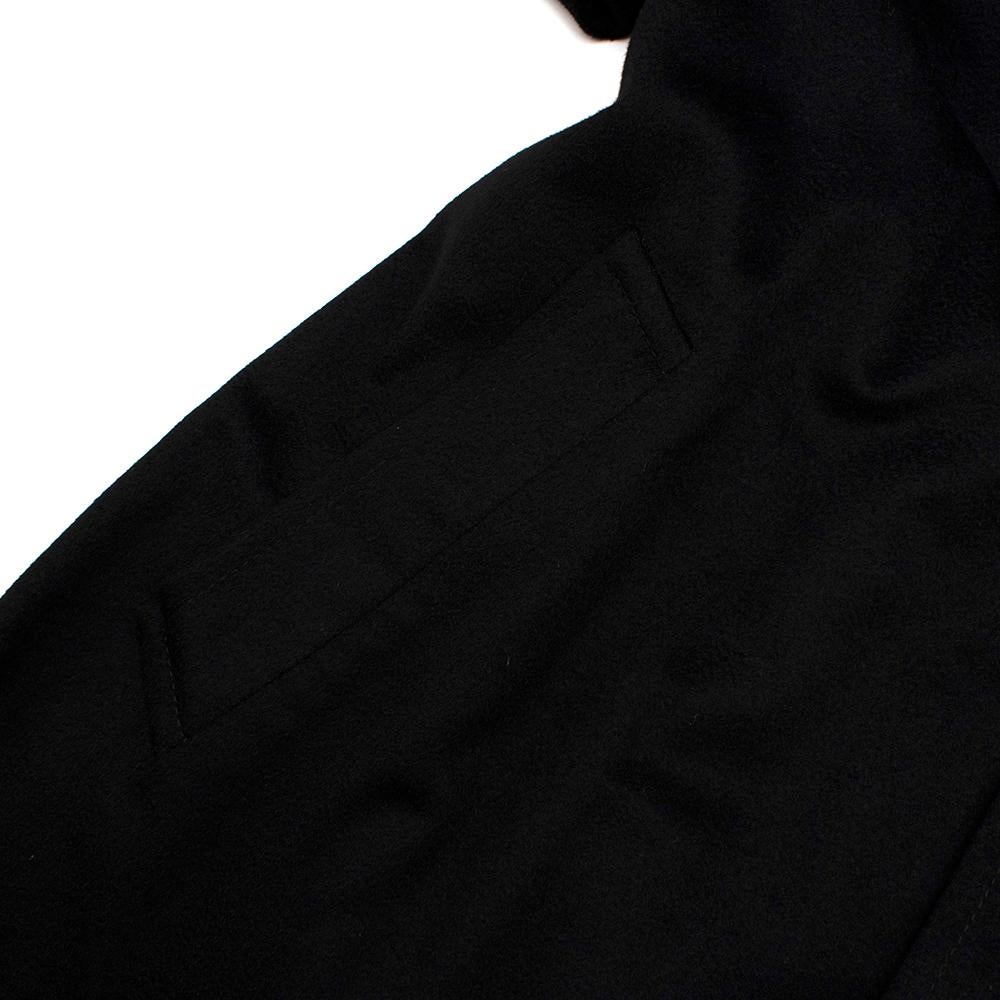 Corneliani Black Cashmere Trench Coat - Size Large  For Sale 1