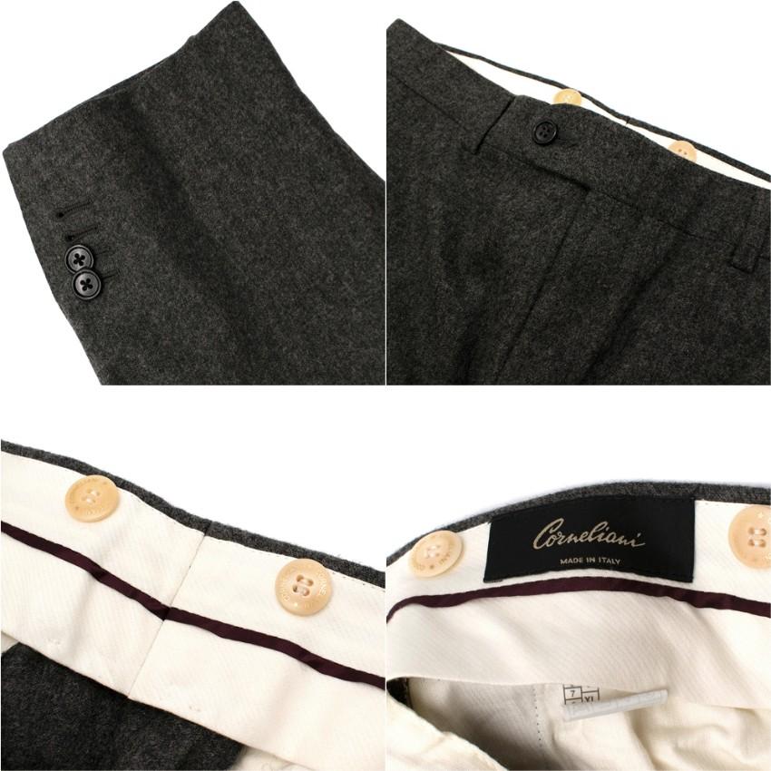 Corneliani Men's Grey Virgin Wool Single Breasted Suit - Size Large 50 8 R For Sale 2