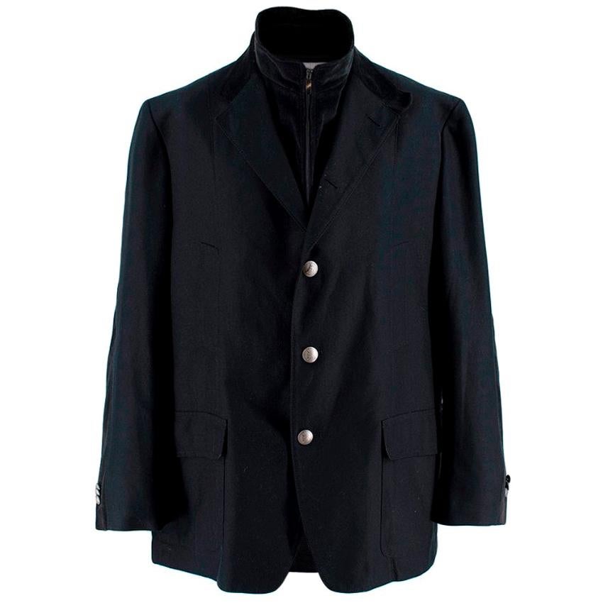 Corneliani Men's Wool Navy Blazer - Size L EU 56R For Sale