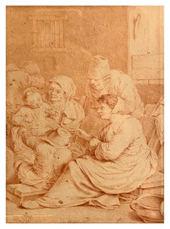 Peasant Family, Cornelis Bega. Dutch Golden age painter and engraver.