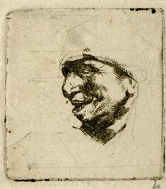 Cabeza de campesino risueño