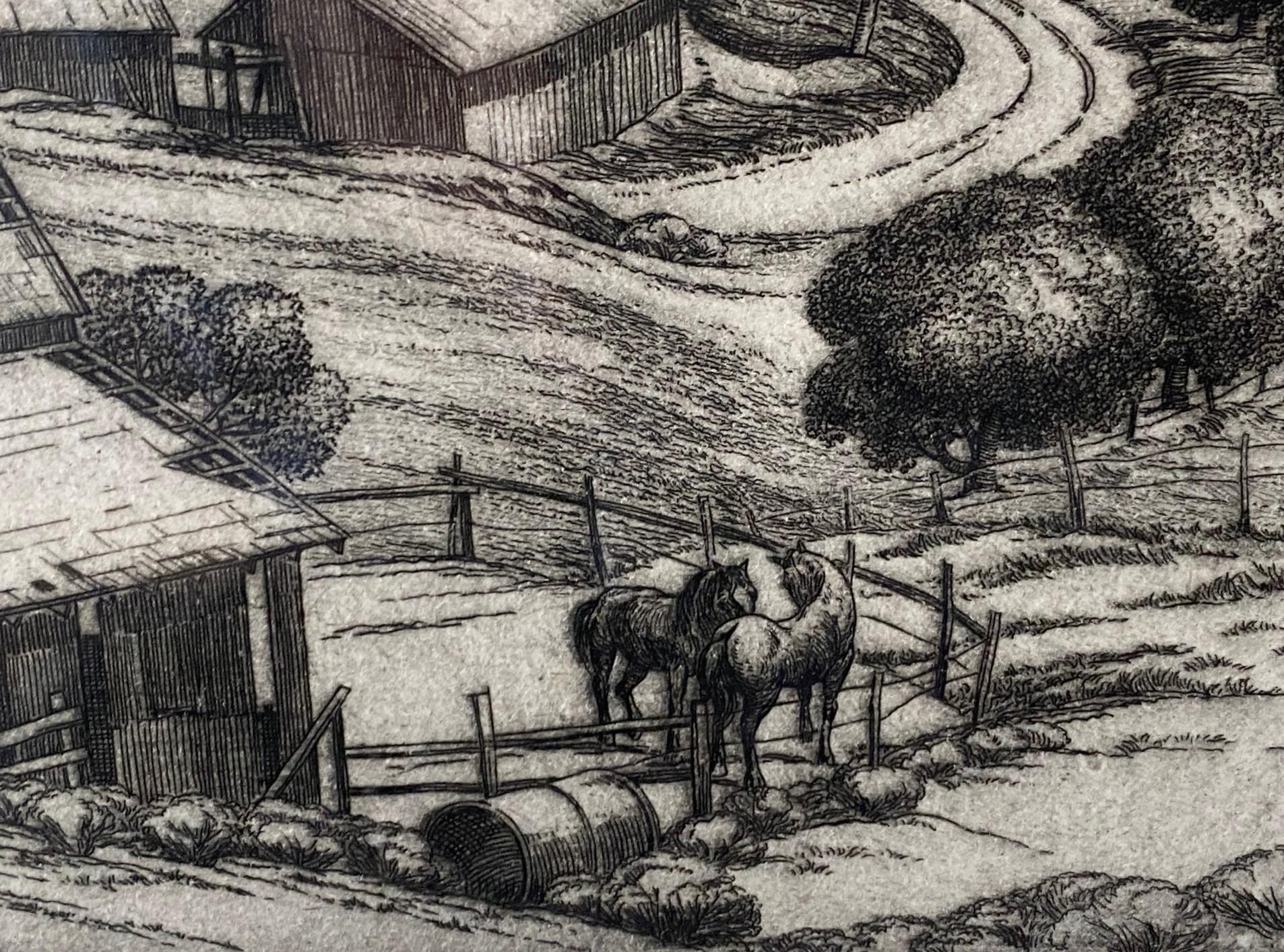 Cornelis Botke, édition limitée Californie Artistics Gravure Foothill Ranch en vente 5