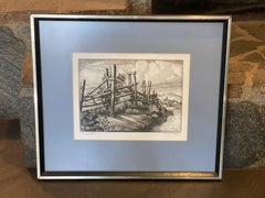 Cornelis Botke Signed Limited Ed. California Artist Etching Print Road to Bodega
