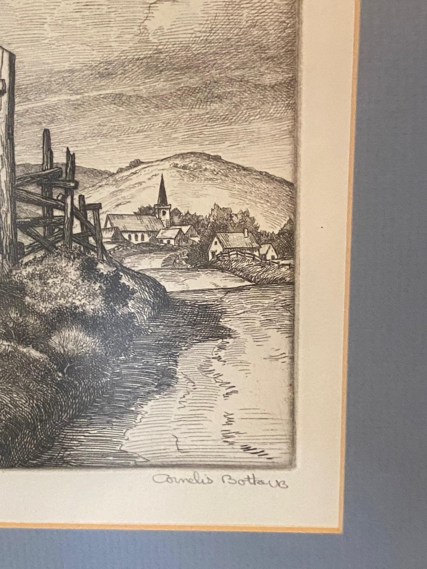 20ième siècle Cornelis Botke, édition limitée L'artiste californien à graver et à Bodega en vente