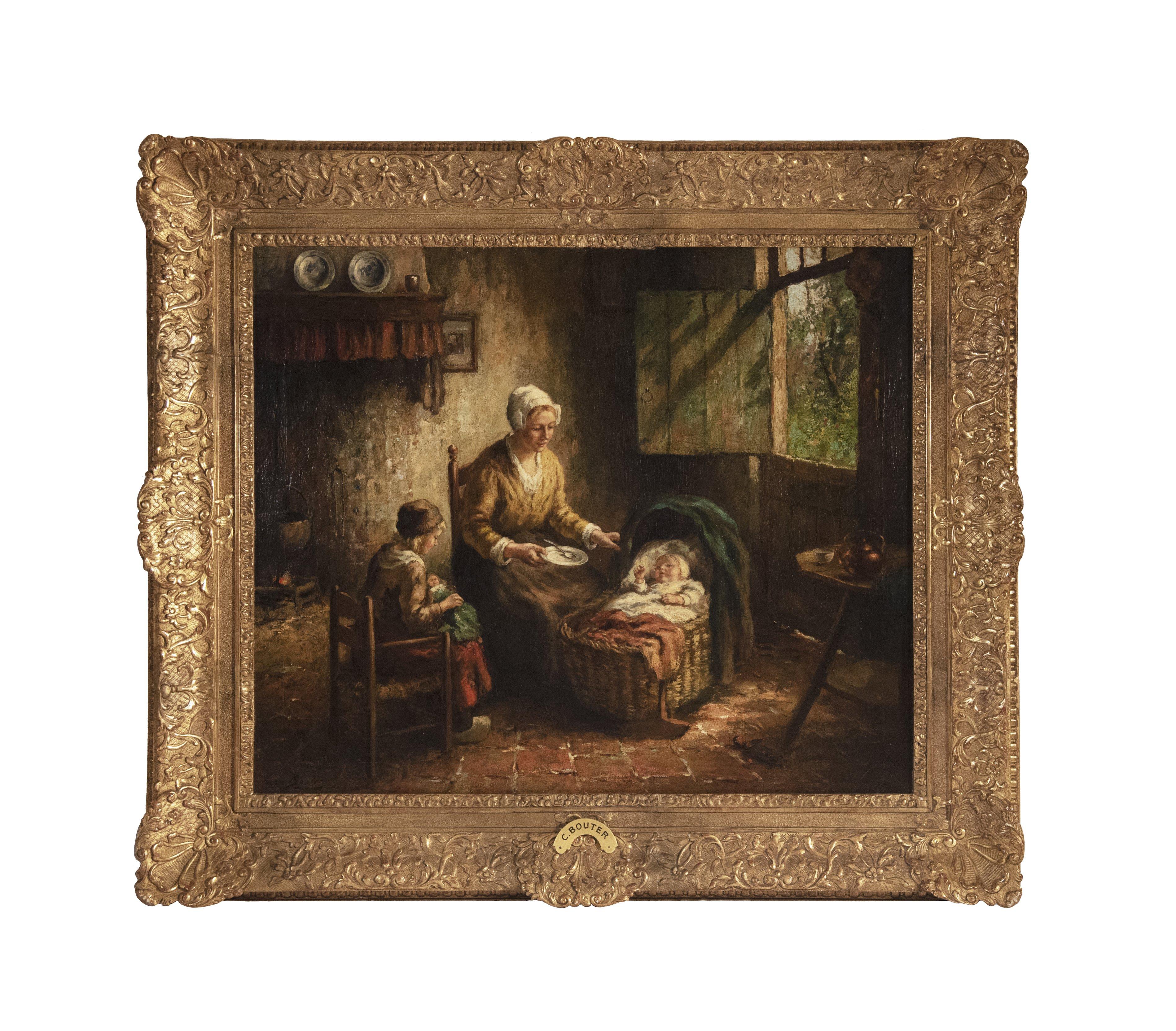 Cornelius Bouter Figurative Painting - Morning Light