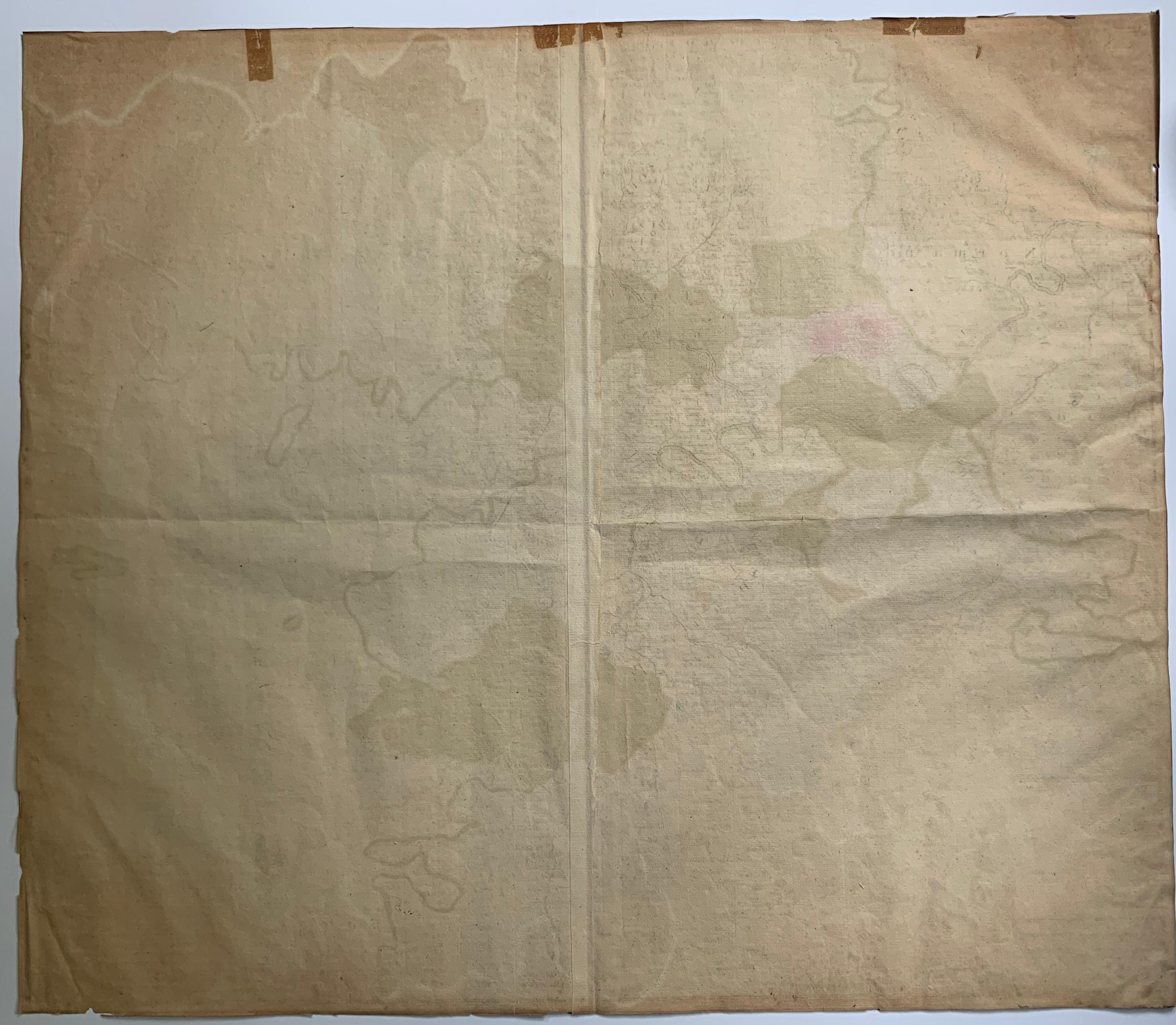 L'Isle de France map - Beige Print by Cornelis Danckerts II