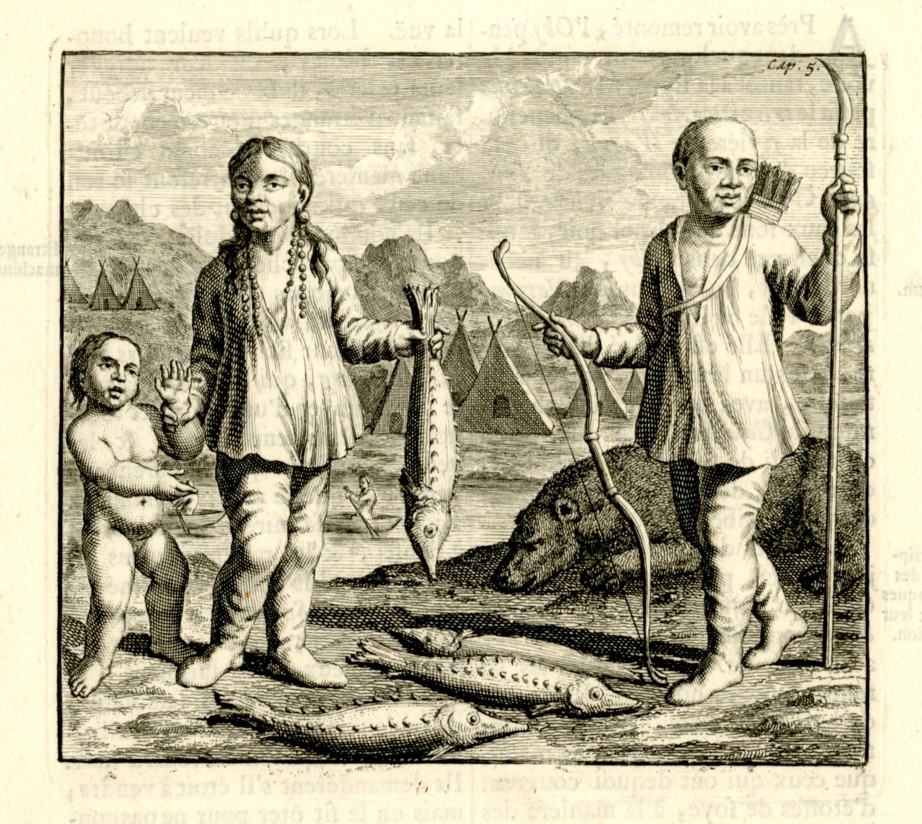 Landscape Print de Cornelis de Bruijn - Ostiakes