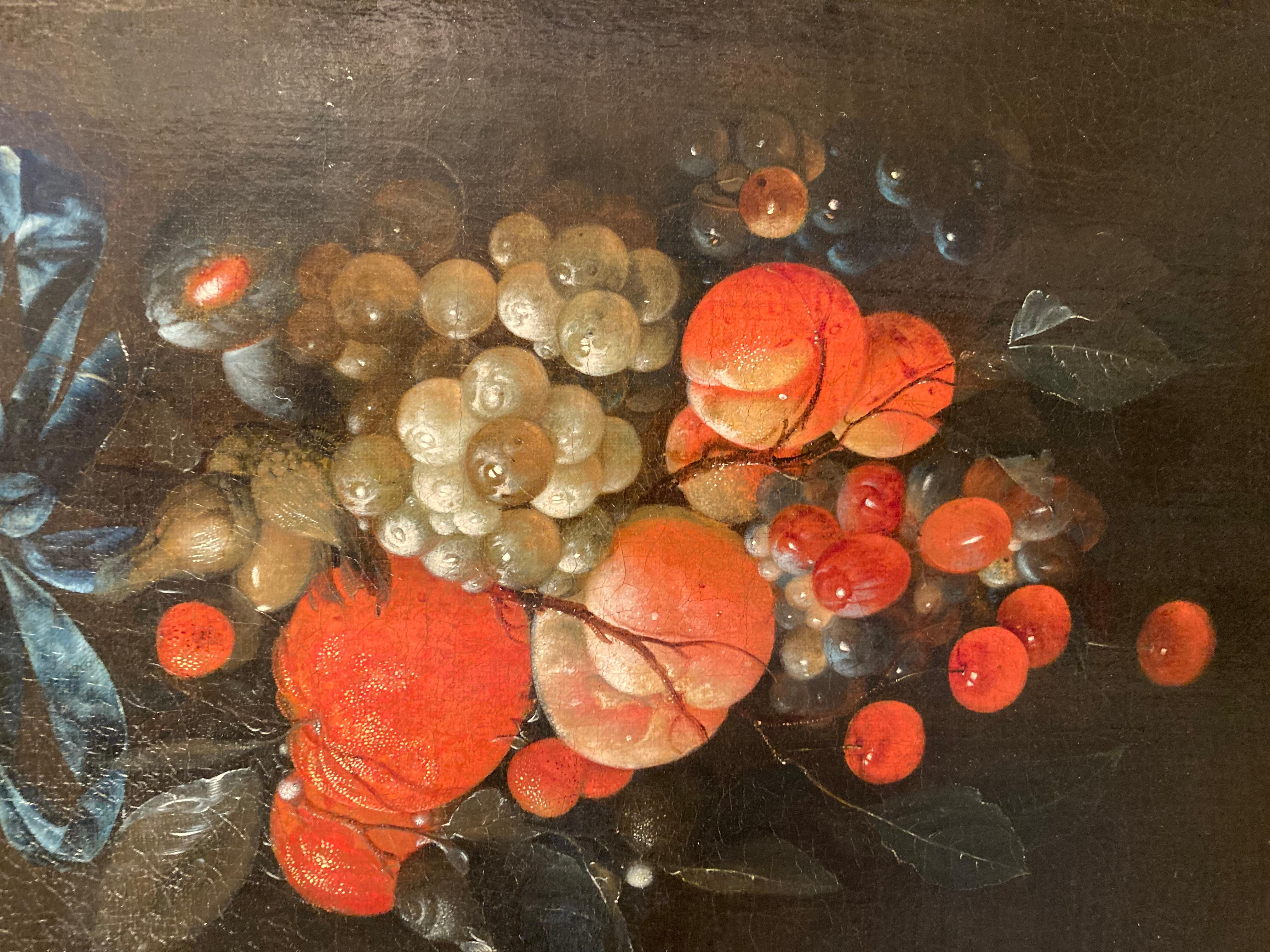  Festoon of Fruit, Still Life, Dutch Art, Circle of Cornelis De Heem, Old Master 6