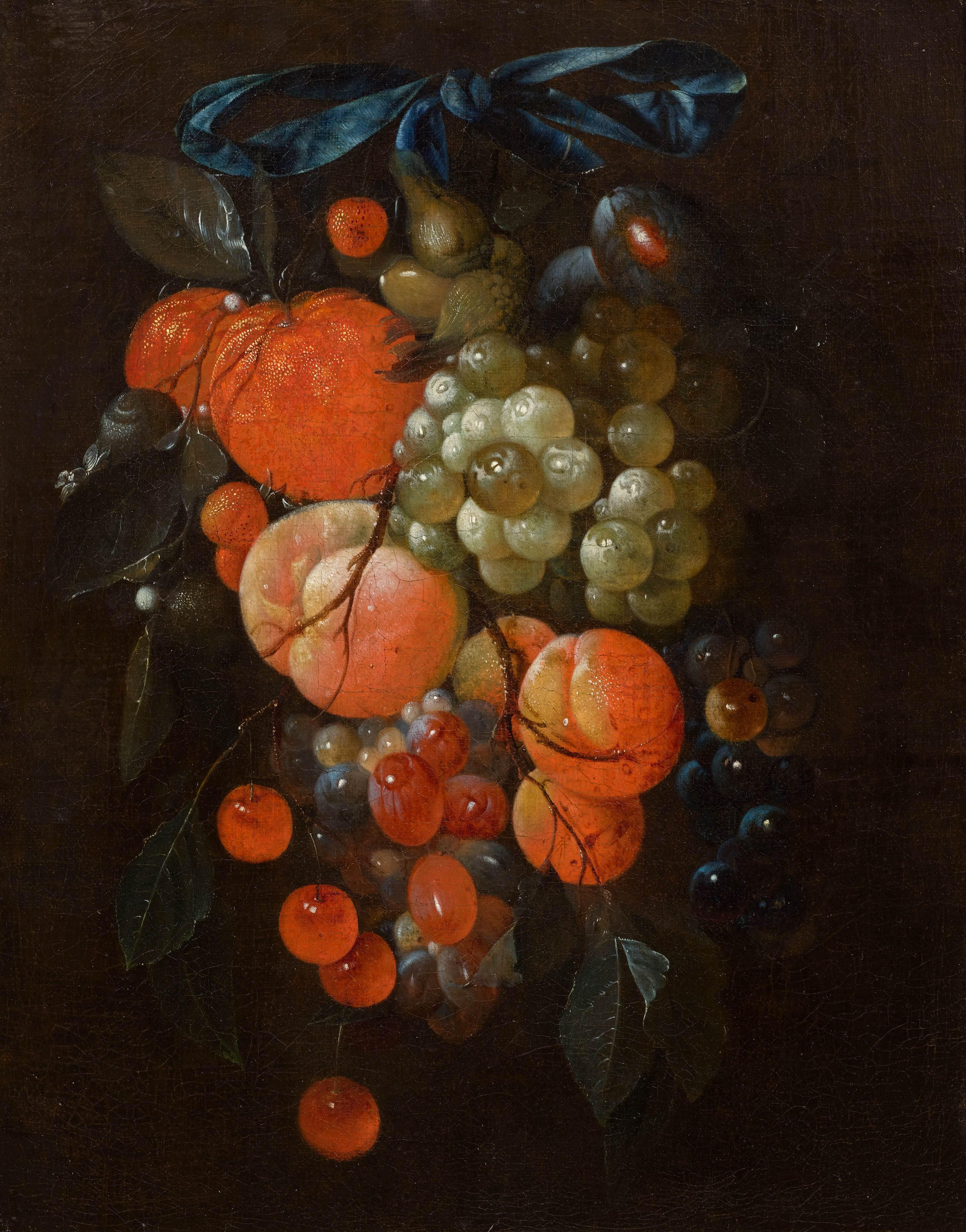  Festoon of Fruit, Still Life, Dutch Art, Circle of Cornelis De Heem, Old Master 5