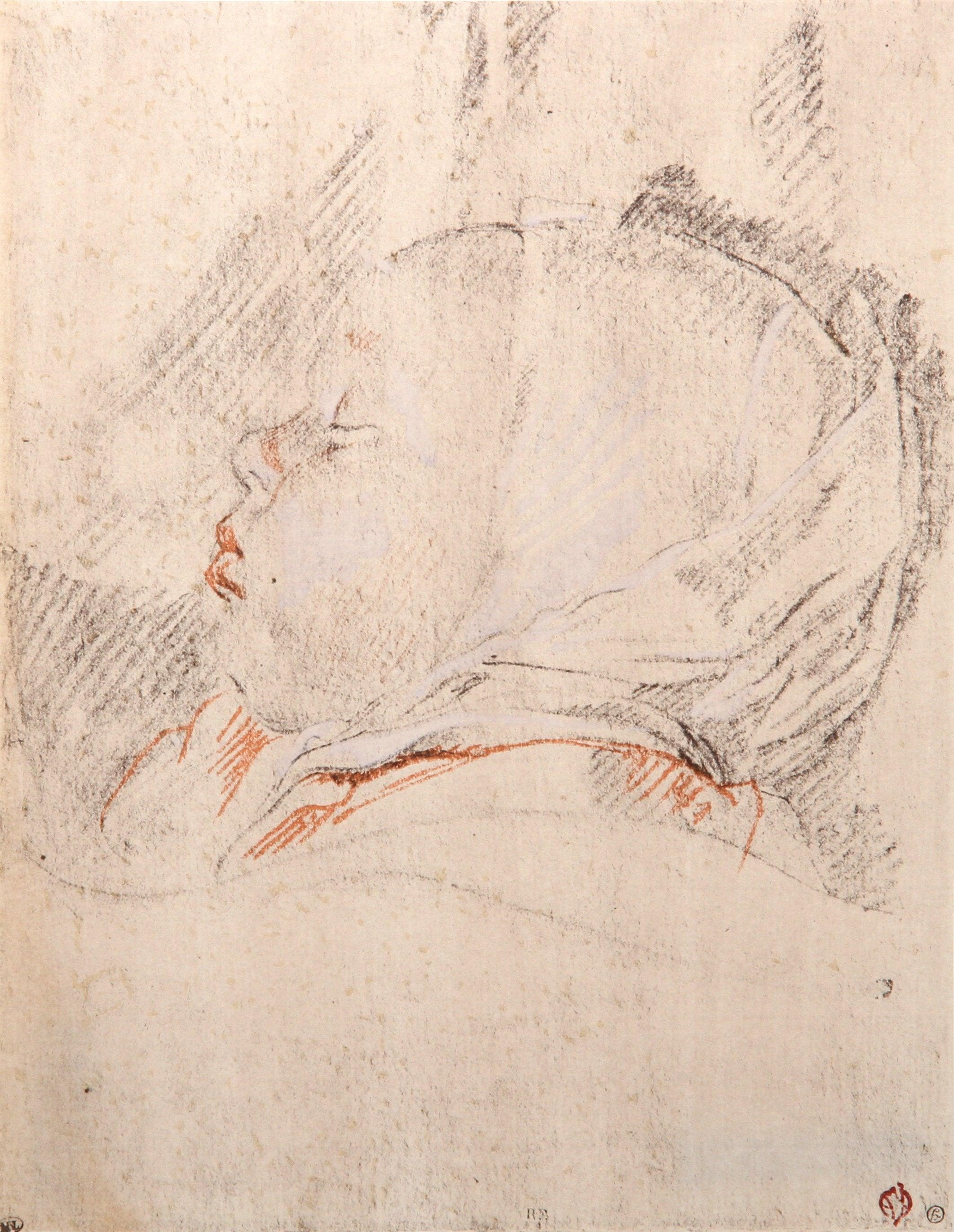 Cornelis de Vos, Sleeping child, from Faces of Children, 1968 (after)