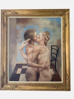 De Kus - Il bacio - Dipinto a olio su tela - Persone - Nudo - Bacio - Disponibile