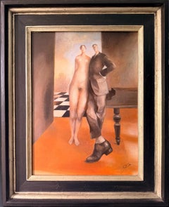 Zonder Titel Without Title Oil Painting on Canvas Couple Nudity In Stock