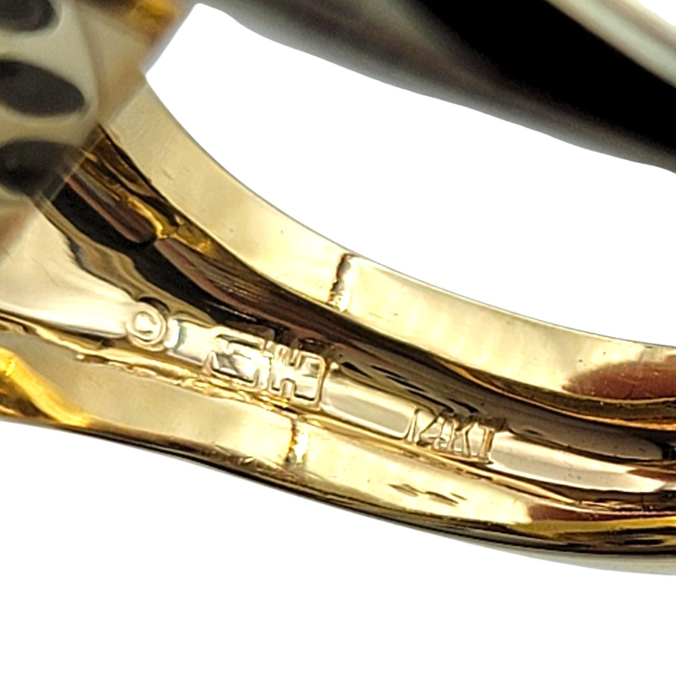 Cornelis Hollander Tanzanite & Diamond Contemporary Two-Tone 14 Karat Gold Ring For Sale 2