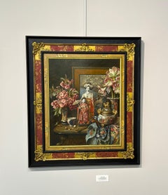 Still life with Japanese dolls- 17th.Century Style Dutch Still-life Painting