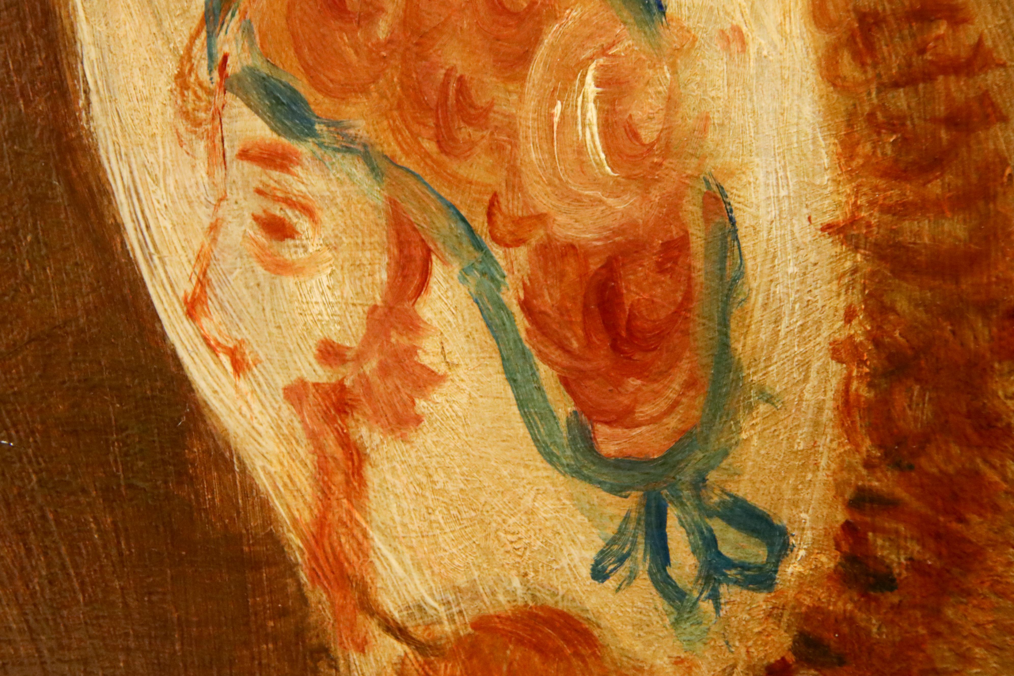 Vase with Sunflowers and Roses - 21st Century Contemporary Still-Life Oil Paint 1
