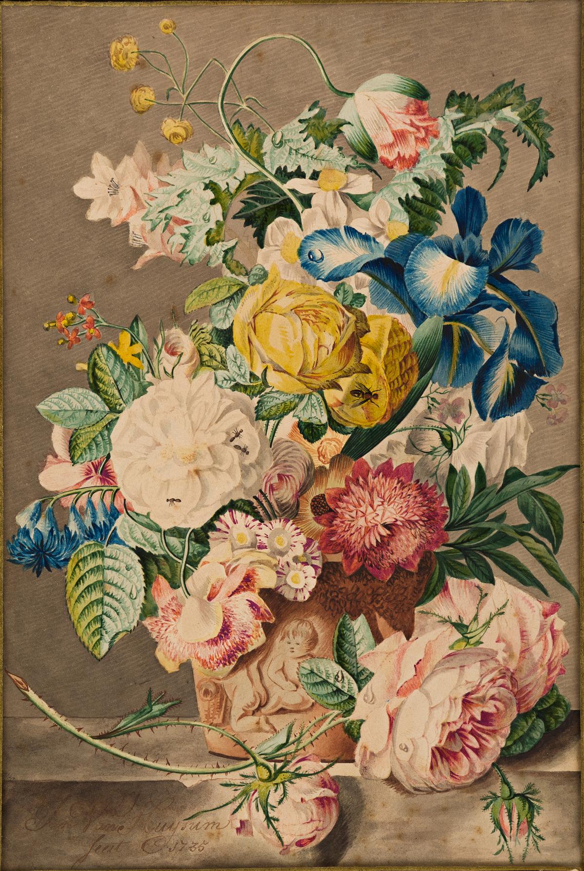 Cornelis Ploos van Amstel Figurative Print - Bouquet of Flowers