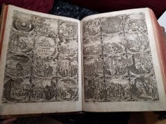 1662 Mainz Bible. Complete. German. Catholic. Antique Engravings Woodcuts Vellum