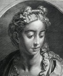Kupferstich von Cornelis Visscher - Minerva/Athena nach Parmigianino, 17.-18.Jh.