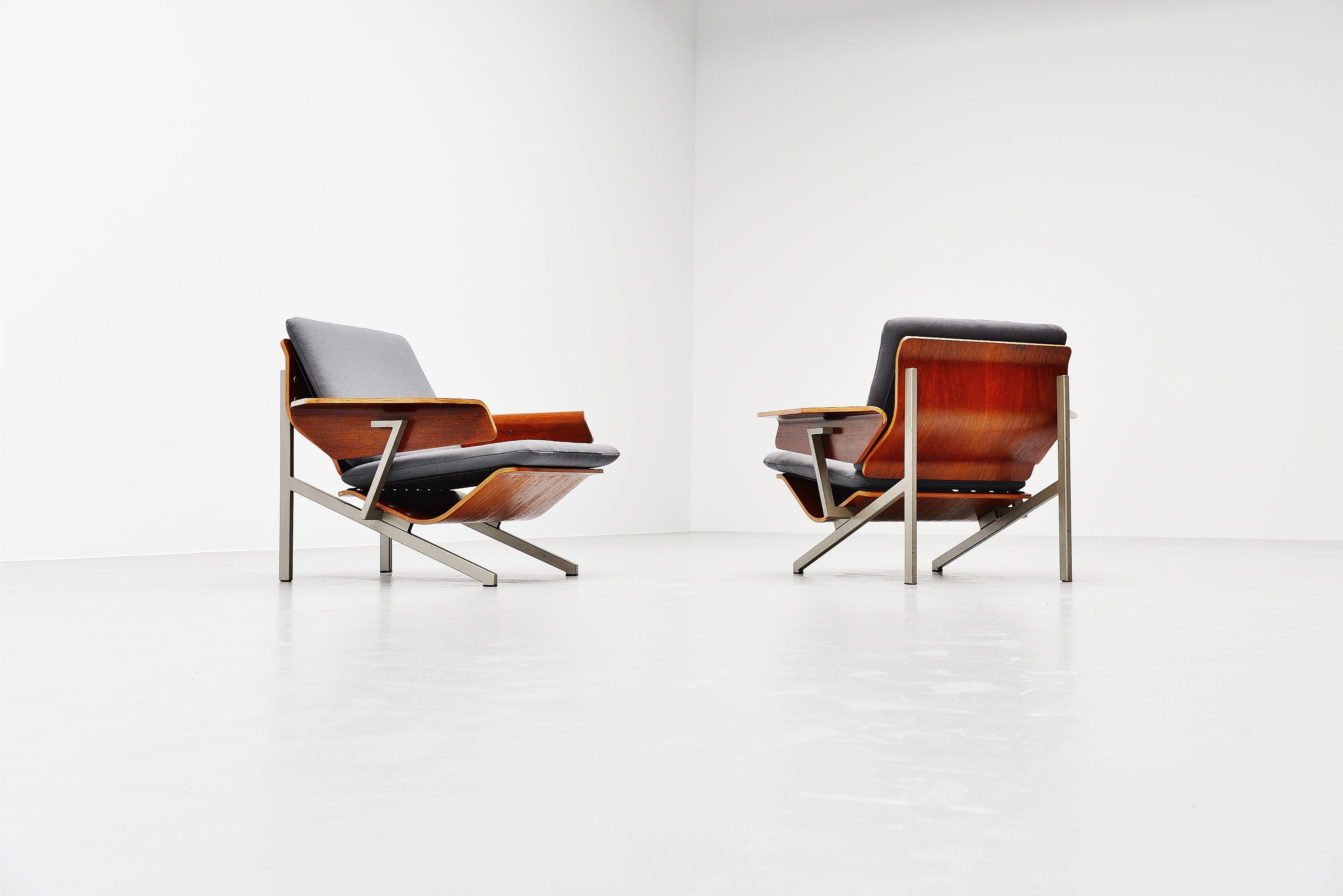 Metal Cornelis Zitman FM50 Lounge Chairs Pastoe 1964