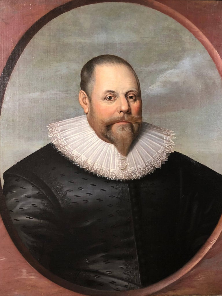 Cornelius Johnson 17th Century English Old Master Oil Portrait by