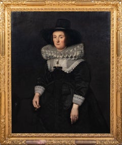 Portrait Of A Lady Identified As Anne Holte (Nee Littleton) Of Aston Hall