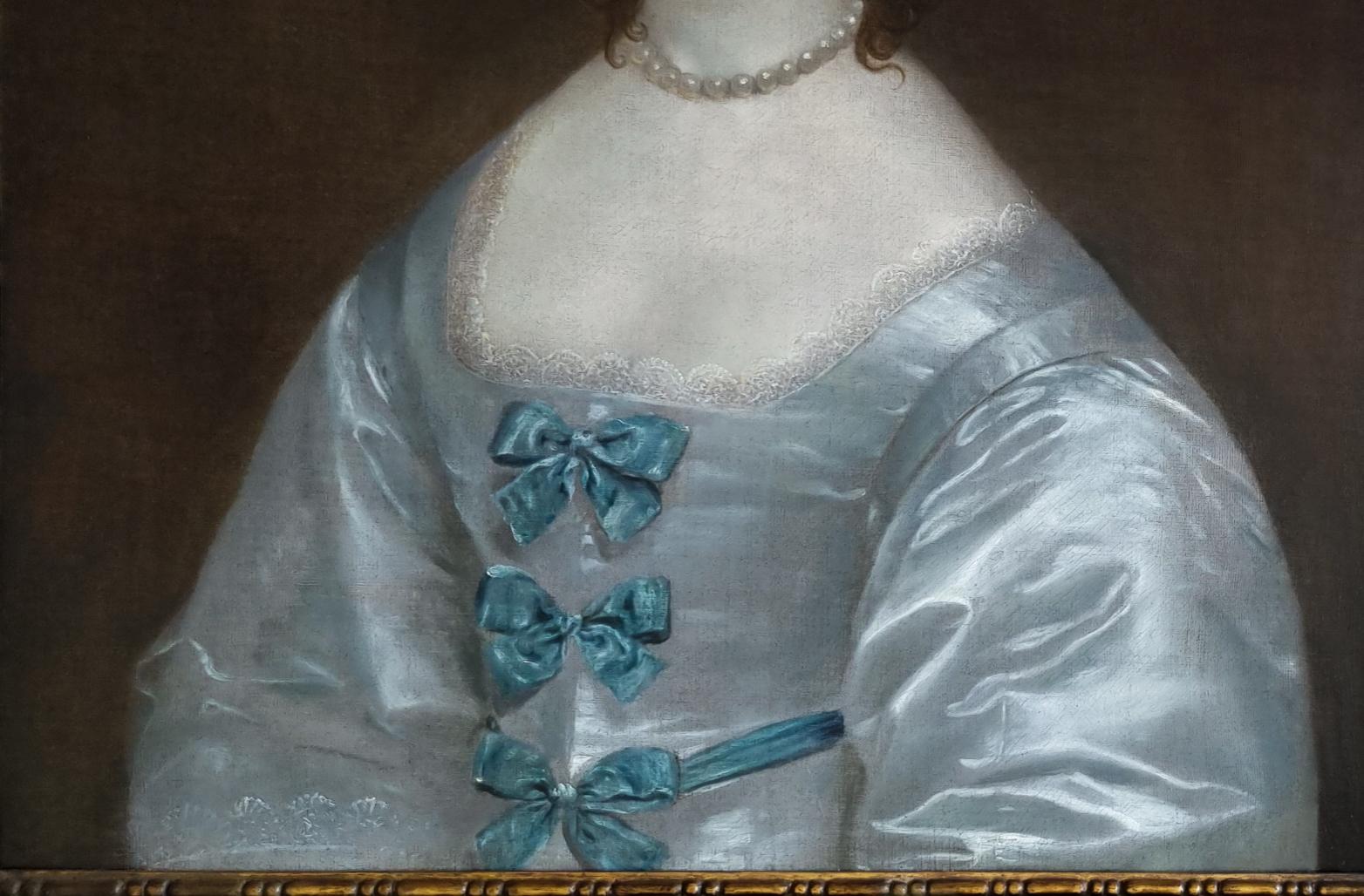 Portrait of a Lady, Katherine St Aubyn, Godolphin, Cornelius Johnson, Oil canvas For Sale 2