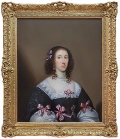 Antique Portrait of Elizabeth Penyston; Cornelius Johnson (1593-1664), Signed and Dated