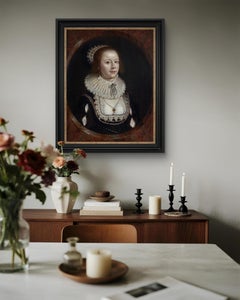 Retrato de dama, Mary Hammond con rico atuendo, joyas y encaje c.1618-22 Histórico