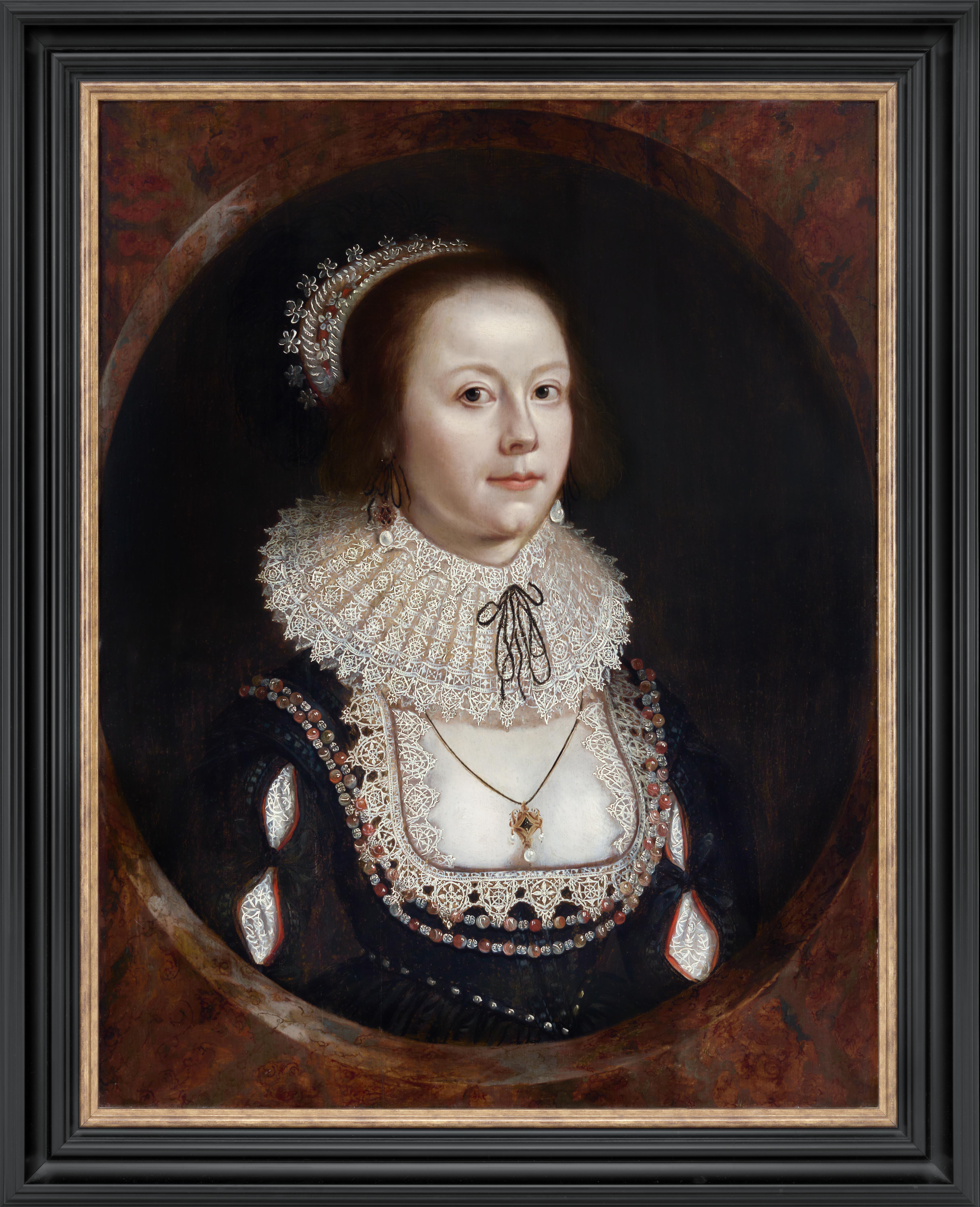Portrait of Lady, Mary Hammond, Oil on Panel c.1618-22, Manor House Provenance